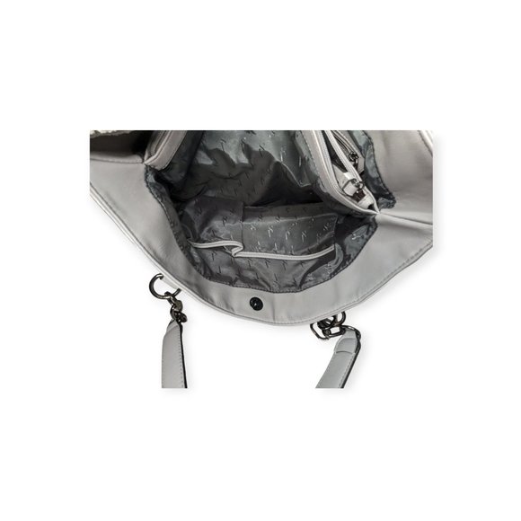 Simply Vera Vera Wang Gray & White Catherine Tote - Picture 9 of 14